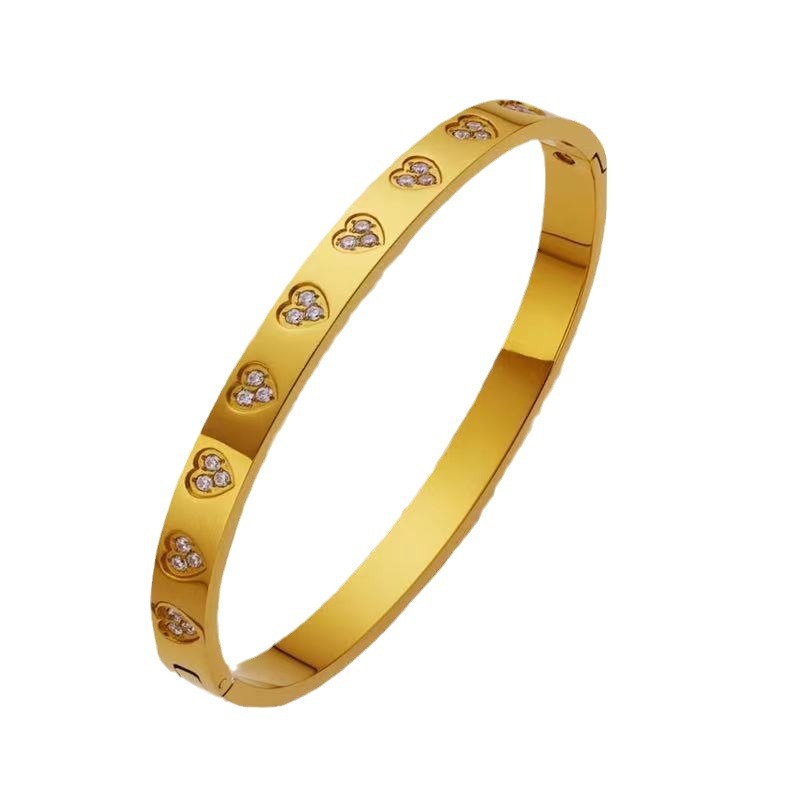 Romantic Heart Titanium Steel Bracelet For Ladies