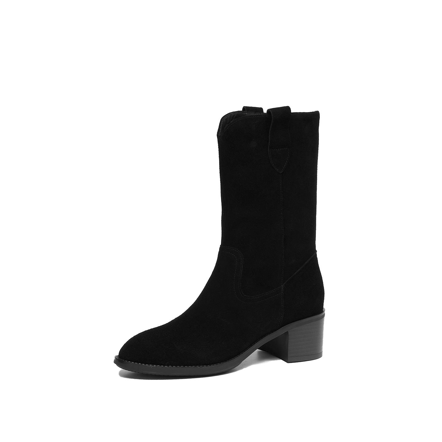Ladies Autumn winter Brown Cowhide Boots With Matte Finish