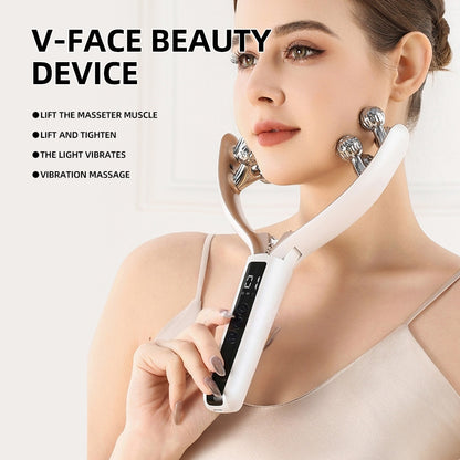 Home V-Roller EMS Microcurrent Electric Smart Dual-Wave Massager Face Slimming Roller