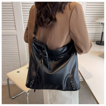 New Ladies PU Leather Magnetic Buckle Sewing Purse Bag