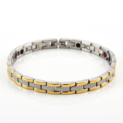 Ladies Titanium Steel Energy Magnet Bracelet