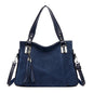 Ladies Retro Tassel Zipper Suede Purse Bag