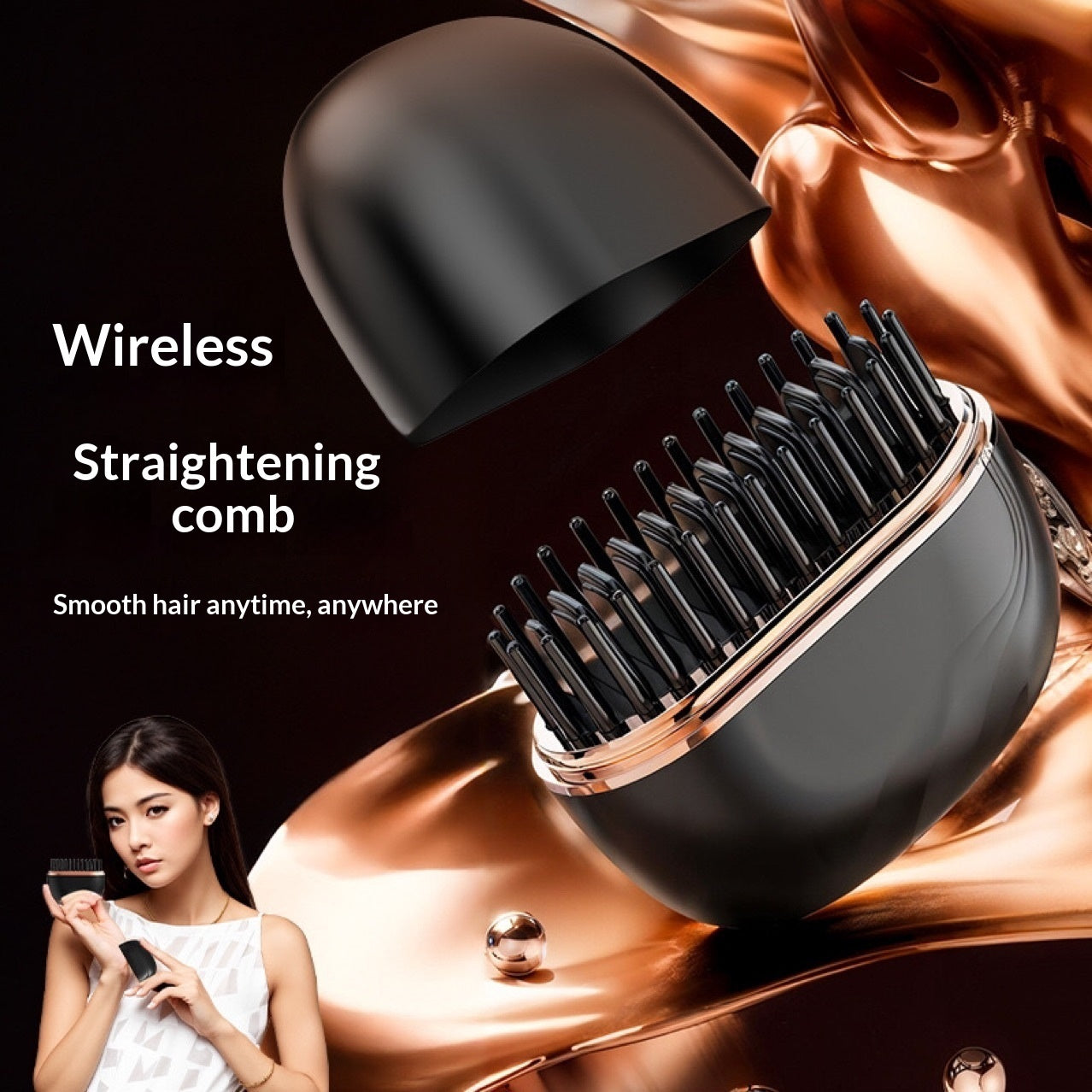 New Mini Portable Hair Straightener Comb
