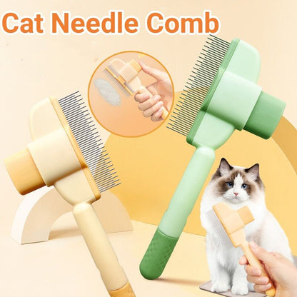 Pet Comb With Release Button Flea  - Easy To Use And Durable Grooming Tool Pet Products
