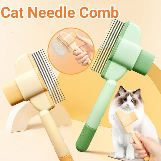 Pet Comb With Release Button Flea  - Easy To Use And Durable Grooming Tool Pet Products